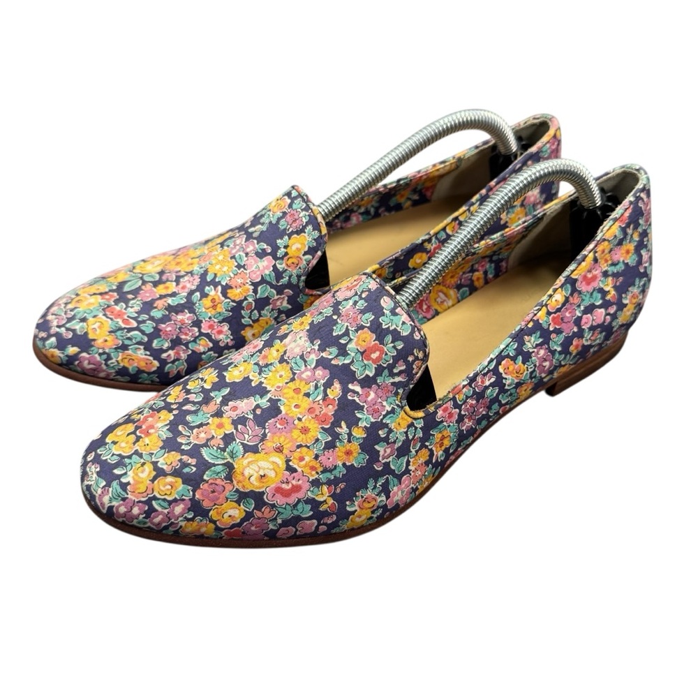 Sebago Hutton Liberty Floral Smoking Flat Slip-On Loafers Tatum Print 8.5